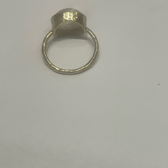 Moonstone Ring Gold tone Size 6 3/4  June Birthstone - Picture 5 of 6